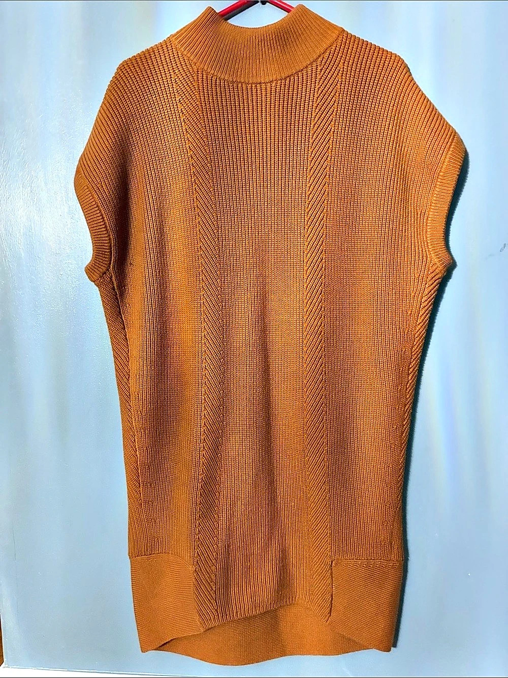 Anthropologie Sleeveless Knit Sweater in Brown Size Small Like New